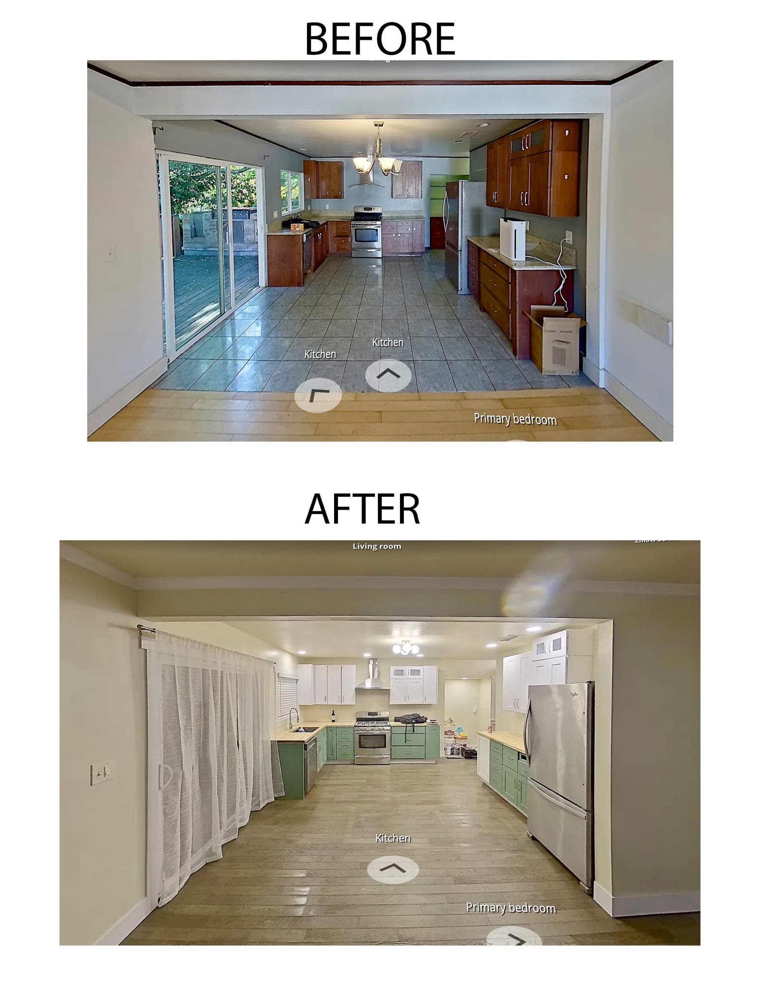 Real kitchen remodel before and after by Dustin Cody Productions